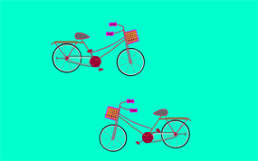 自行车运动flash动画素材